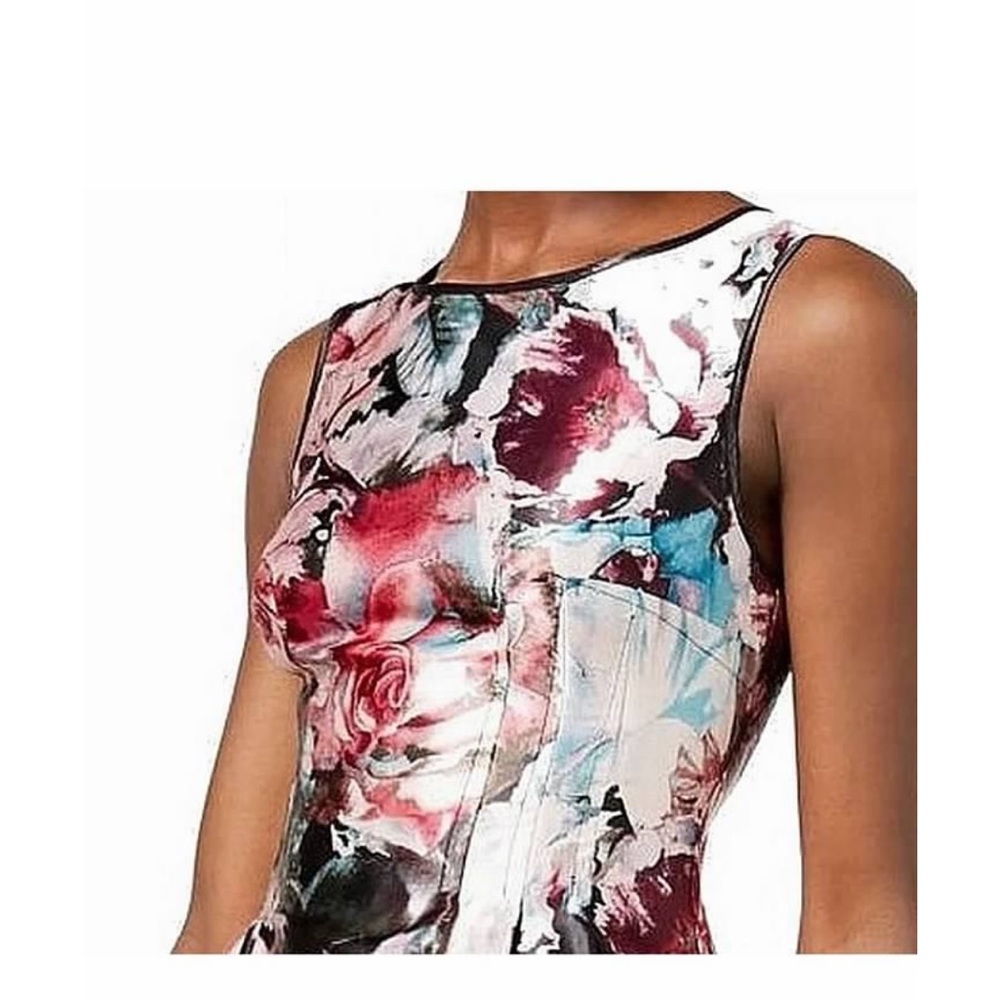 Laundry By Shelli Segal Pink and Black Floral Midi Dress - Picture 15 of 16